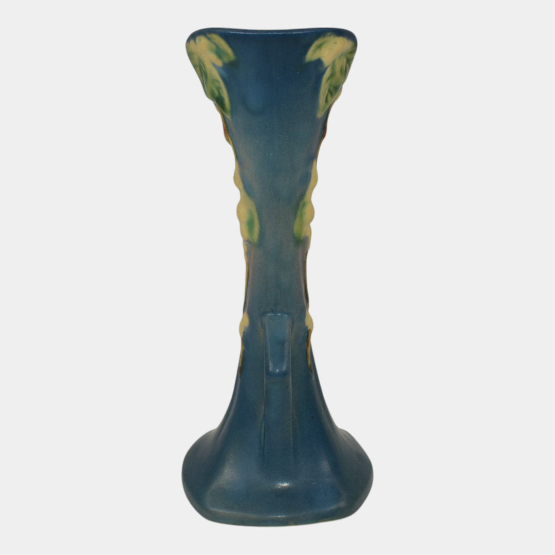 Roseville Snowberry Blue 1947 Mid Century Modern Art Pottery Bud Vase 1BV-7