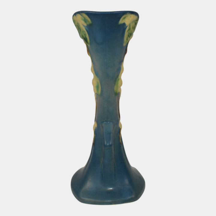 Roseville Snowberry Blue 1947 Mid Century Modern Art Pottery Bud Vase 1BV-7