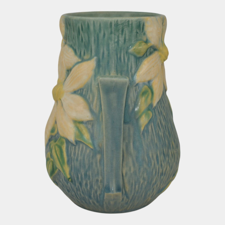 Roseville Clematis Blue 1944 Vintage Mid Century Modern Art Pottery Vase 103-6