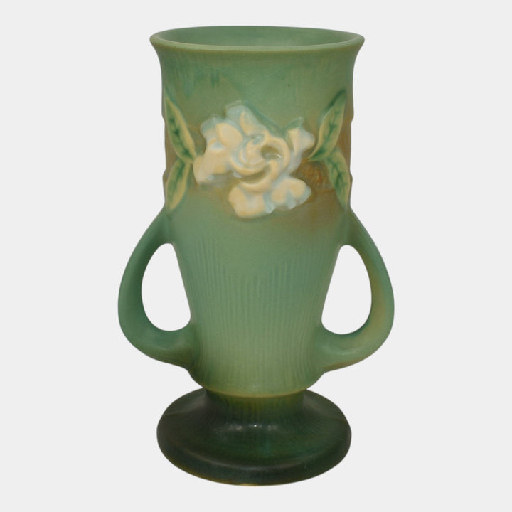 Roseville Gardenia Green 1950 Mid Century Modern Art Pottery Flower Vase 682-6