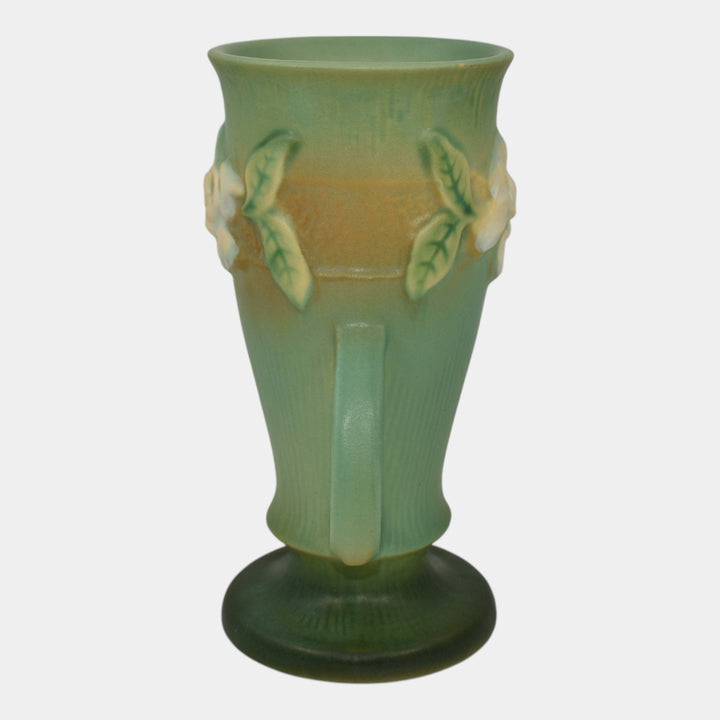 Roseville Gardenia Green 1950 Mid Century Modern Art Pottery Flower Vase 682-6
