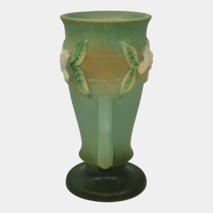 Roseville Gardenia Green 1950 Mid Century Modern Art Pottery Flower Vase 682-6