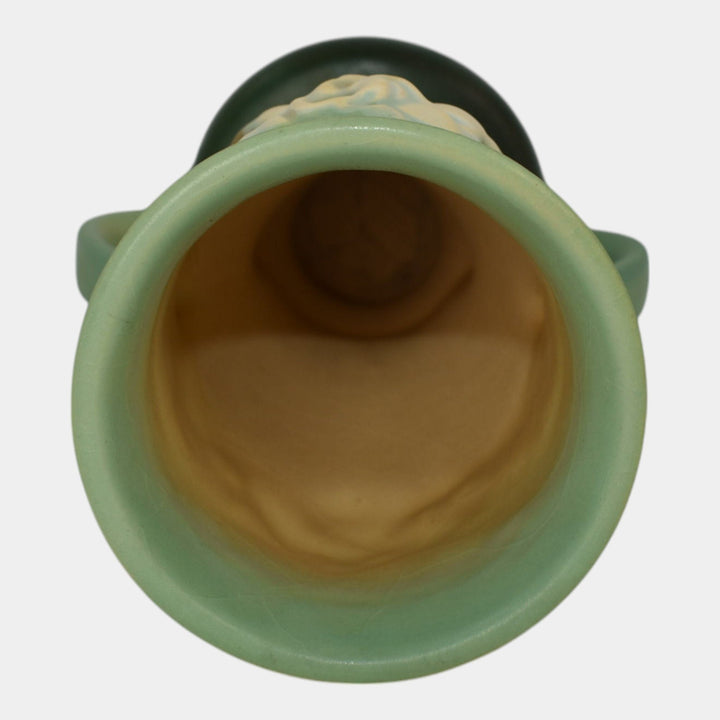 Roseville Gardenia Green 1950 Mid Century Modern Art Pottery Flower Vase 682-6