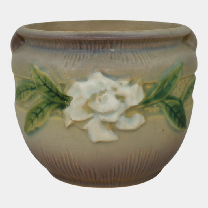 Roseville Gardenia Gray 1950 Mid Century Art Pottery Jardiniere Planter 600-4