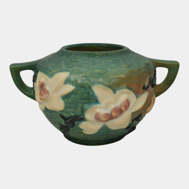 Roseville Magnolia Green 1943 Mid Century Modern Art Pottery Ceramic Bowl 446-4