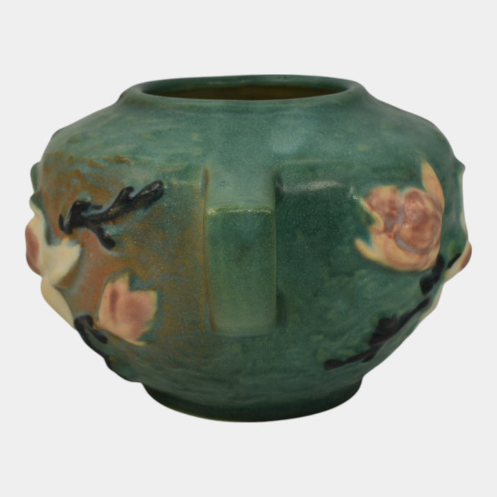 Roseville Magnolia Green 1943 Mid Century Modern Art Pottery Ceramic Bowl 446-4