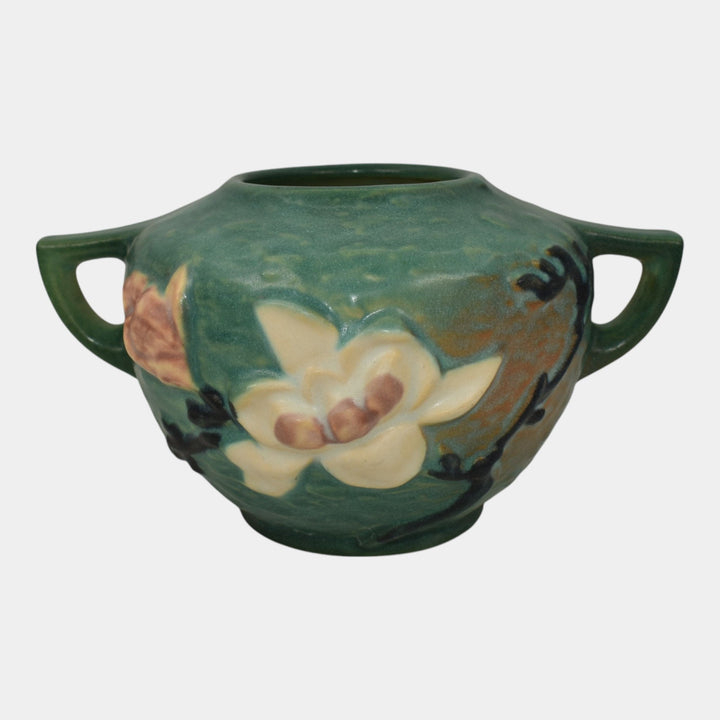 Roseville Magnolia Green 1943 Mid Century Modern Art Pottery Ceramic Bowl 446-4