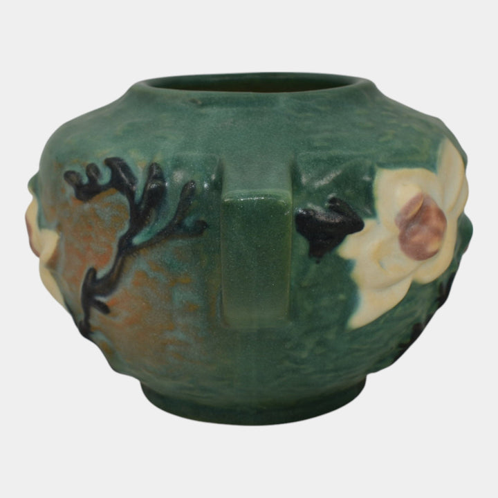 Roseville Magnolia Green 1943 Mid Century Modern Art Pottery Ceramic Bowl 446-4