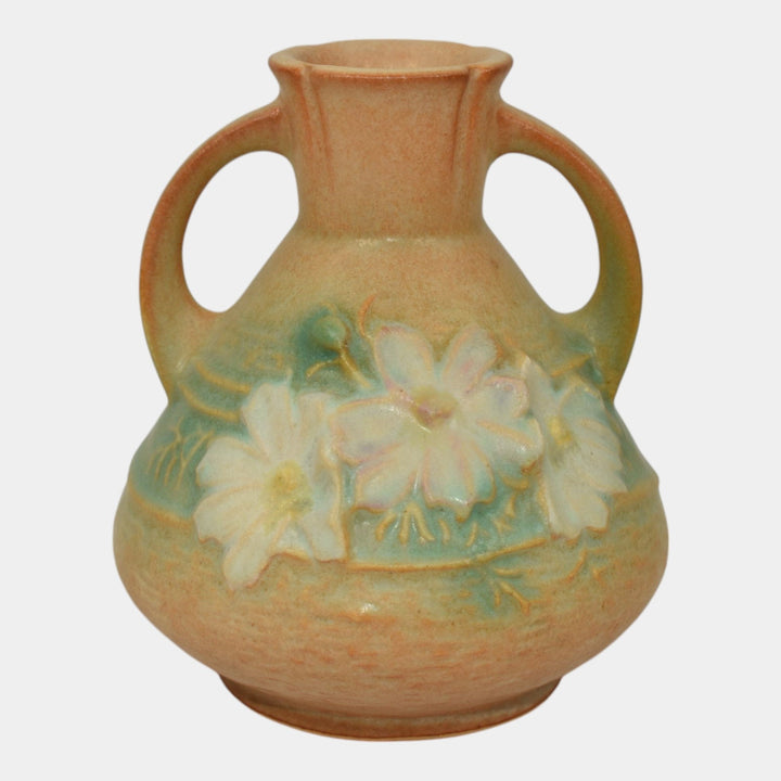 Roseville Cosmos Tan 1939 Vintage Art Deco Pottery Ceramic Vase 944-4