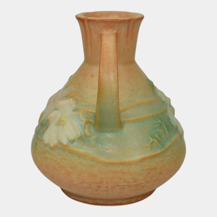 Roseville Cosmos Tan 1939 Vintage Art Deco Pottery Ceramic Vase 944-4