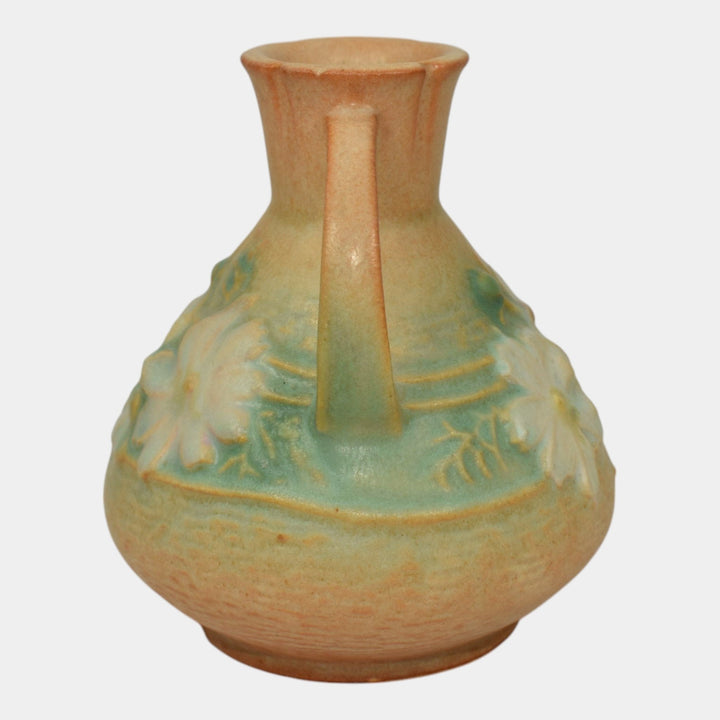 Roseville Cosmos Tan 1939 Vintage Art Deco Pottery Ceramic Vase 944-4
