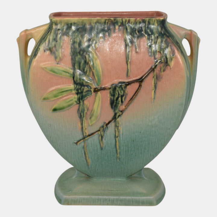 Roseville Moss Pink 1936 Vintage Art Deco Pottery Ceramic Pillow Vase 781-8