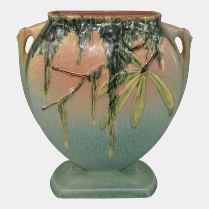 Roseville Moss Pink 1936 Vintage Art Deco Pottery Ceramic Pillow Vase 781-8