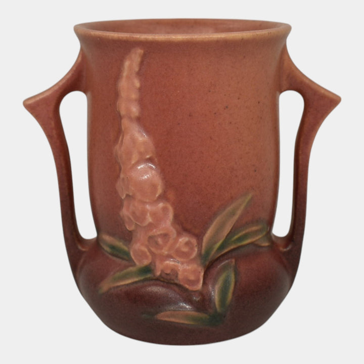 Roseville Foxglove Pink 1942 Mid Century Modern Pottery Vase 42-4