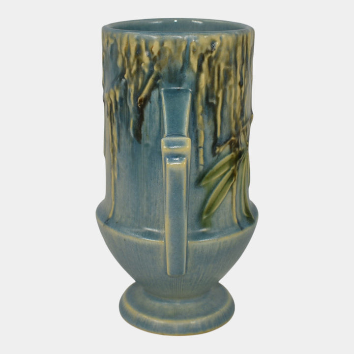Roseville Moss Blue 1936 Vintage Art Deco Pottery Ceramic Flower Vase 774-6