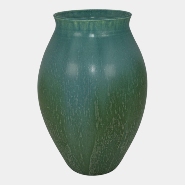 Ephraim Faience 2003 Hand Made Pottery Blue Lily Of The Valley Vase CERF-03
