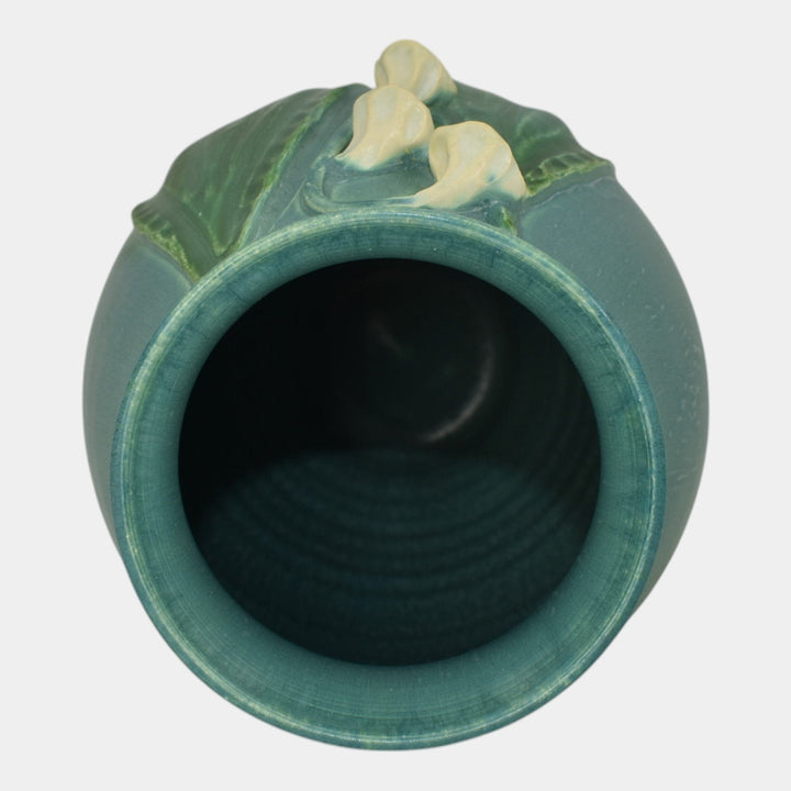 Ephraim Faience 2003 Hand Made Pottery Blue Lily Of The Valley Vase CERF-03