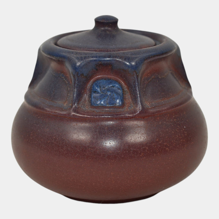 Ephraim Faience 2014 Hand Made Pottery Purple Mini Craftsman Rose Jar I02