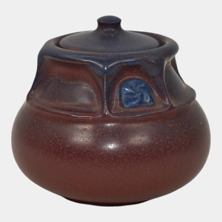 Ephraim Faience 2014 Hand Made Pottery Purple Mini Craftsman Rose Jar I02