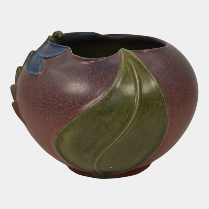 Ephraim Faience Century Studios 2014 Hand Made Pottery Dragonfly And Leaf Bowl
