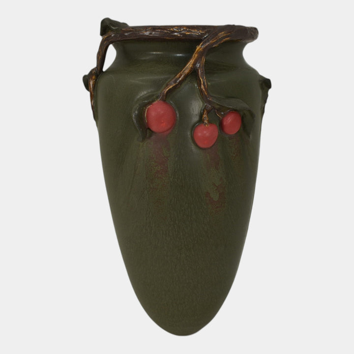 Ephraim Faience 2010 Hand Made Pottery Experimental Cherry Orchard Wall Pocket