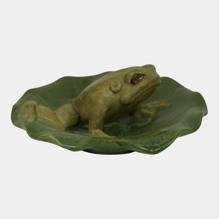 Ephraim Faience 2015 Pottery Look Before You Leap Ceramic Frog Paperweight I15