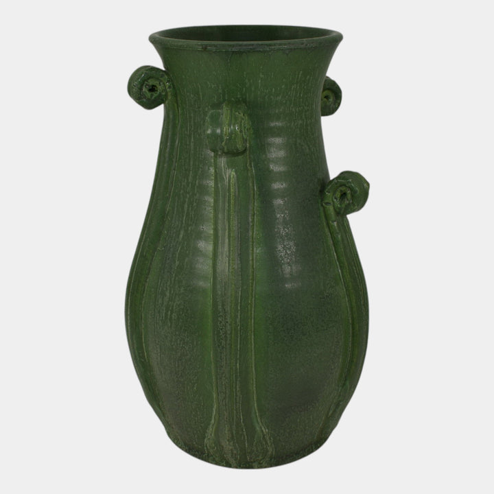 Door Studio Pottery Product Development Matte Green Fern Frond Ceramic Vase