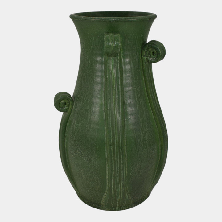 Door Studio Pottery Product Development Matte Green Fern Frond Ceramic Vase