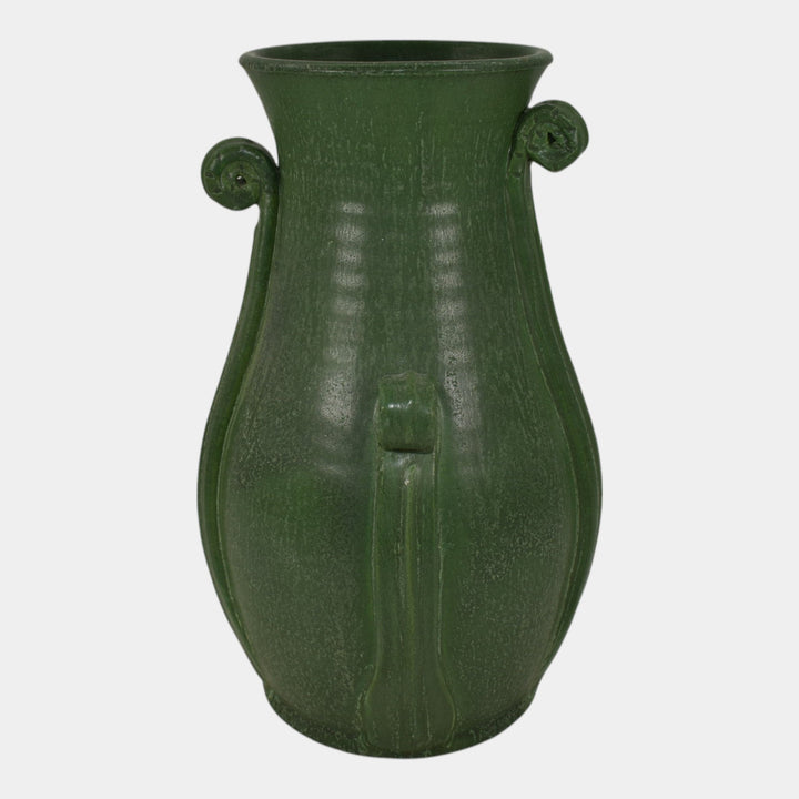 Door Studio Pottery Product Development Matte Green Fern Frond Ceramic Vase