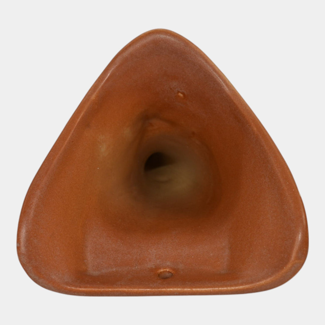 Roseville Columbine Brown 1941 Mid Century Modern Art Pottery Wall Pocket 1290-8 - Just Art Pottery