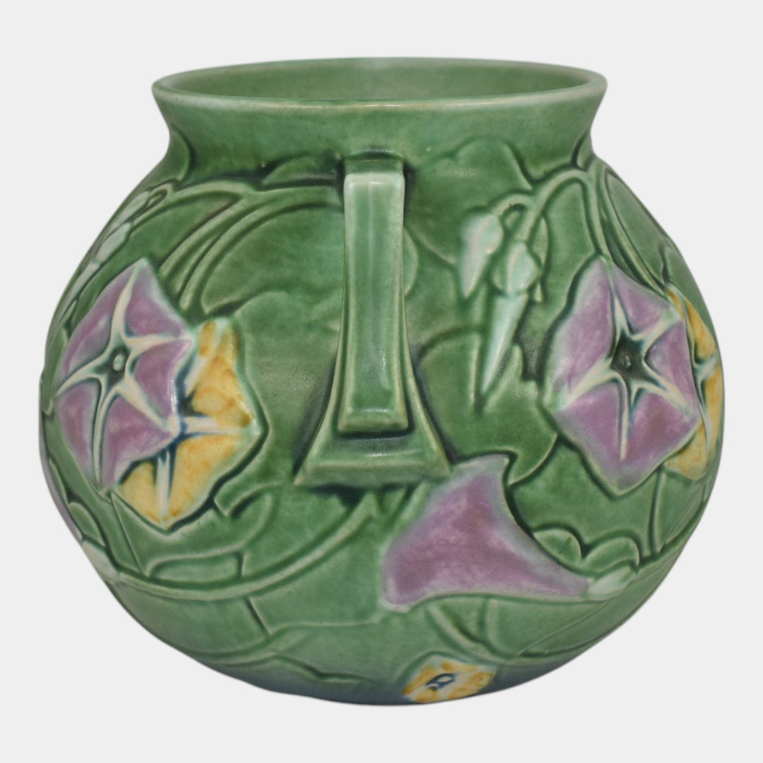 Roseville Morning Glory Green 1935 Vintage Pottery Ceramic Bulbous Vase 269-6
