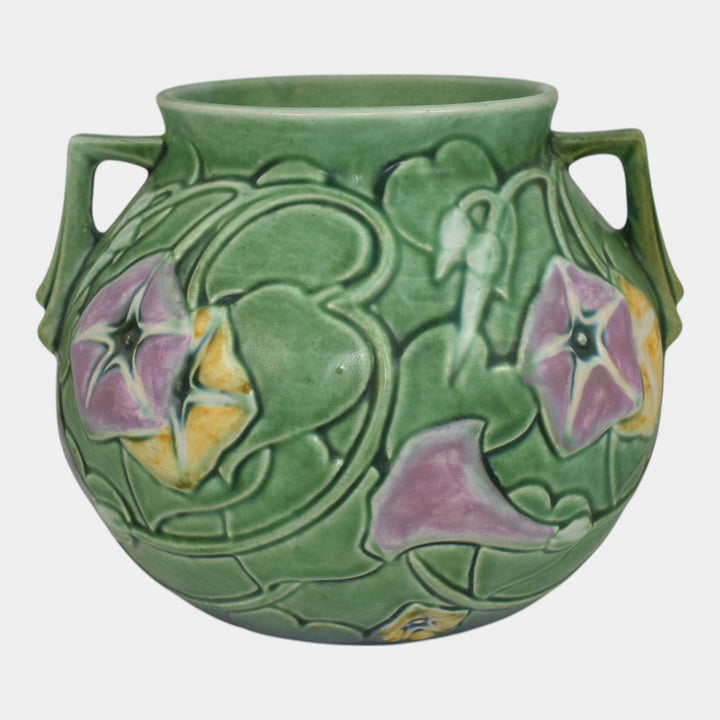 Roseville Morning Glory Green 1935 Vintage Pottery Ceramic Bulbous Vase 269-6