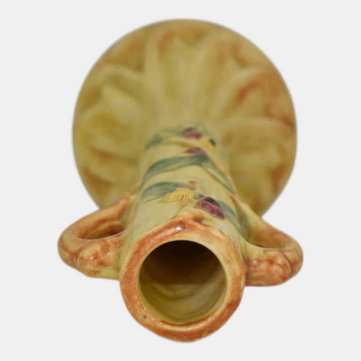Weller Alvin Woodcraft 1920s Vintage Art Pottery Apple Tree Ceramic Bud Vase