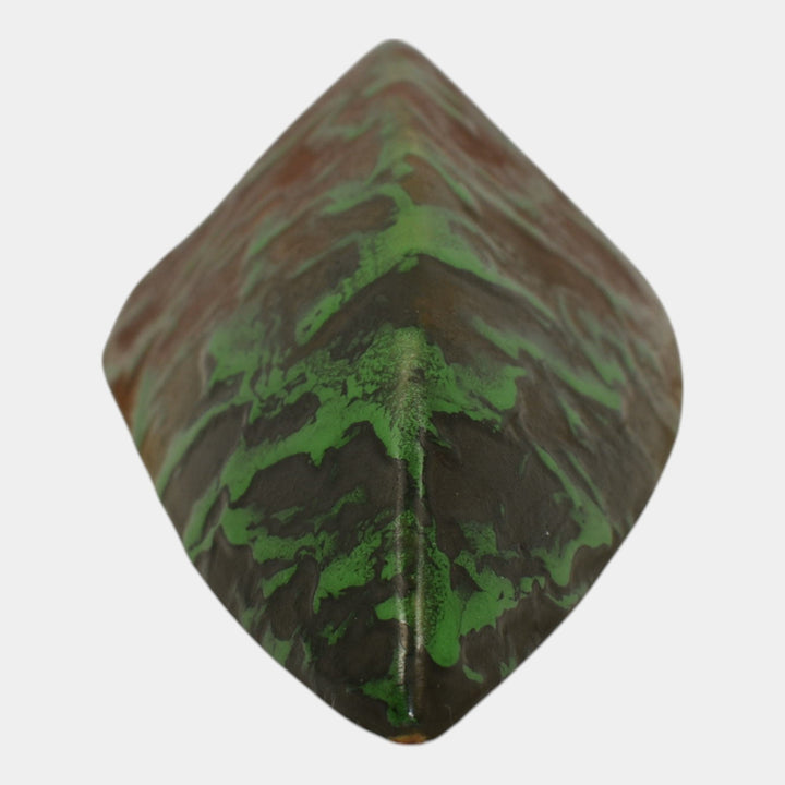 Weller Greora 1930s Vintage Art Deco Pottery Brown Green Ceramic Wall Pocket
