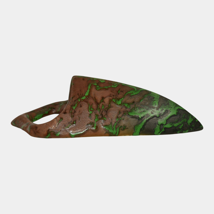 Weller Greora 1930s Vintage Art Deco Pottery Brown Green Ceramic Wall Pocket