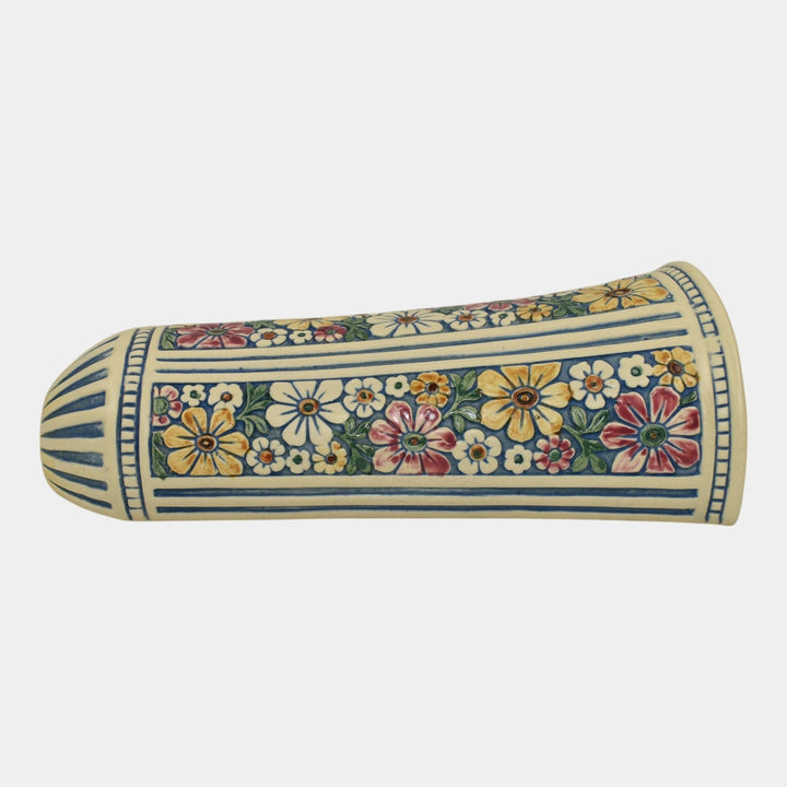 Weller Florala 1915-20 Vintage Art Pottery Floral Wall Pocket
