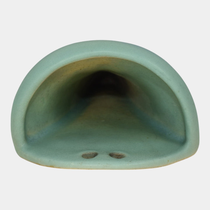 Van Briggle 1920s Vintage Art Pottery Blue Poppy Ceramic Wall Pocket 722