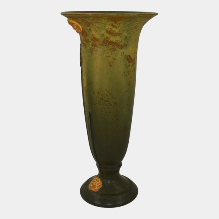 Ephraim Faience 2011 Hand Made Pottery Cattail And Moon Face Commemorative Vase