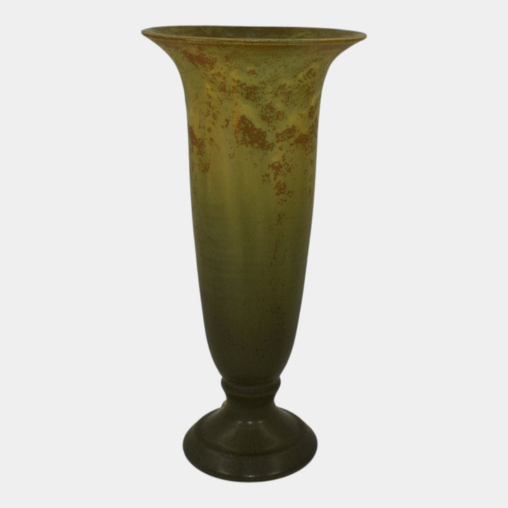 Ephraim Faience 2011 Hand Made Pottery Cattail And Moon Face Commemorative Vase