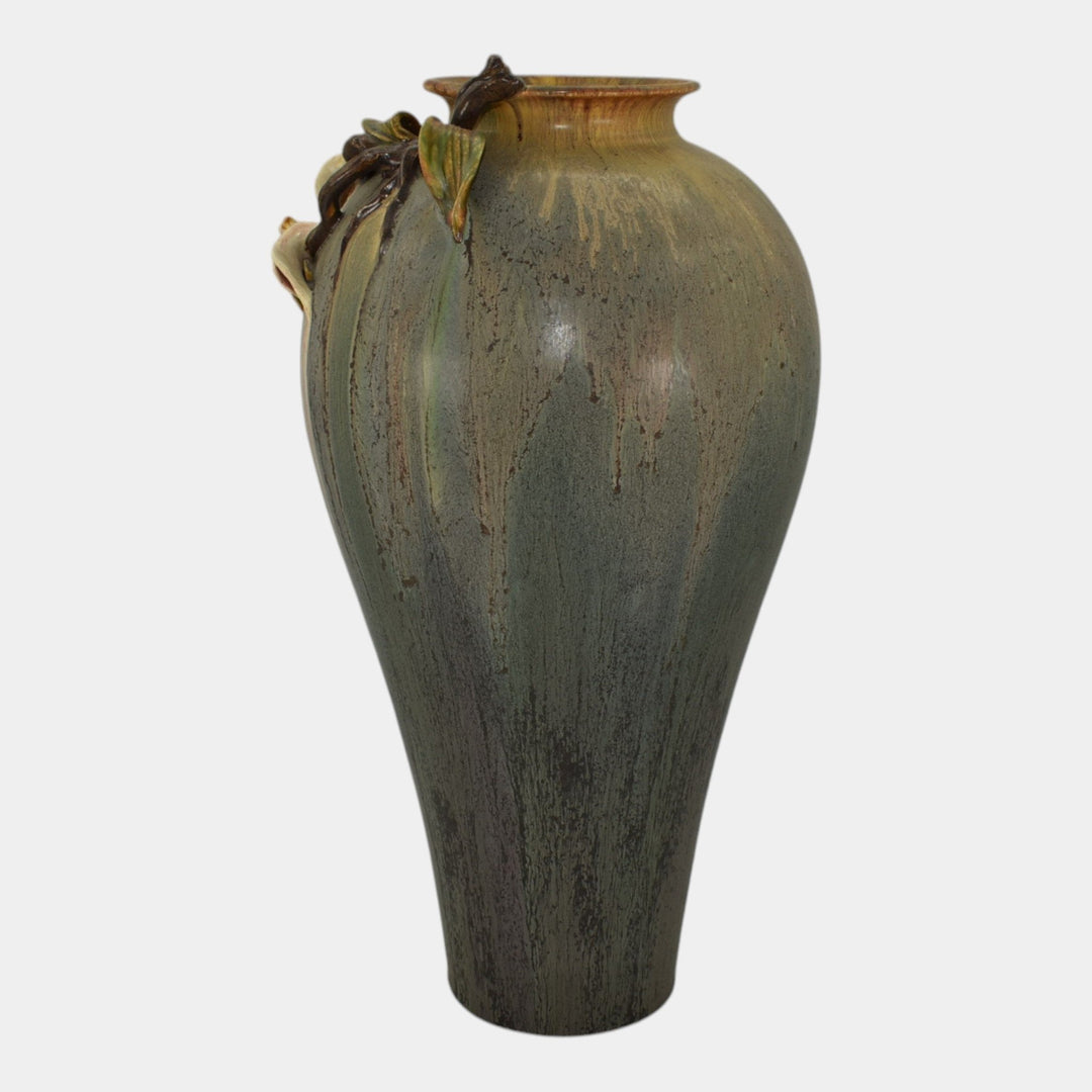 Ephraim Faience 2011 Hand Made Pottery Green Pure Affection Ceramic Vase C10R