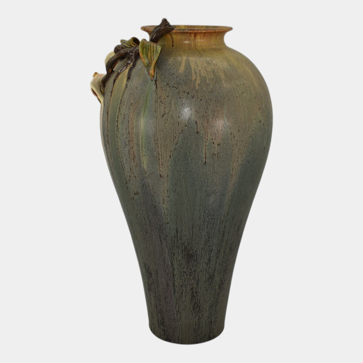 Ephraim Faience 2011 Hand Made Pottery Green Pure Affection Ceramic Vase C10R