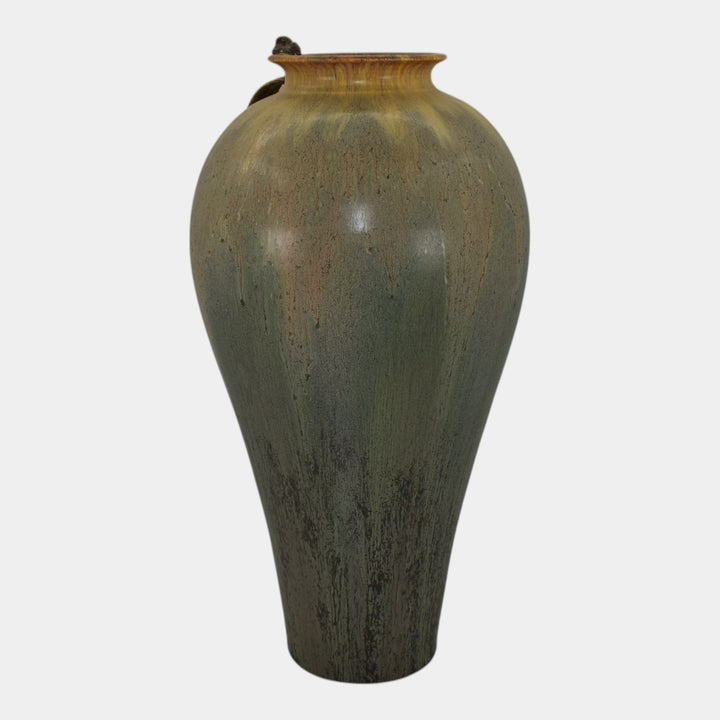 Ephraim Faience 2011 Hand Made Pottery Green Pure Affection Ceramic Vase C10R