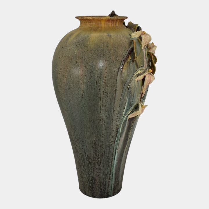Ephraim Faience 2011 Hand Made Pottery Green Pure Affection Ceramic Vase C10R