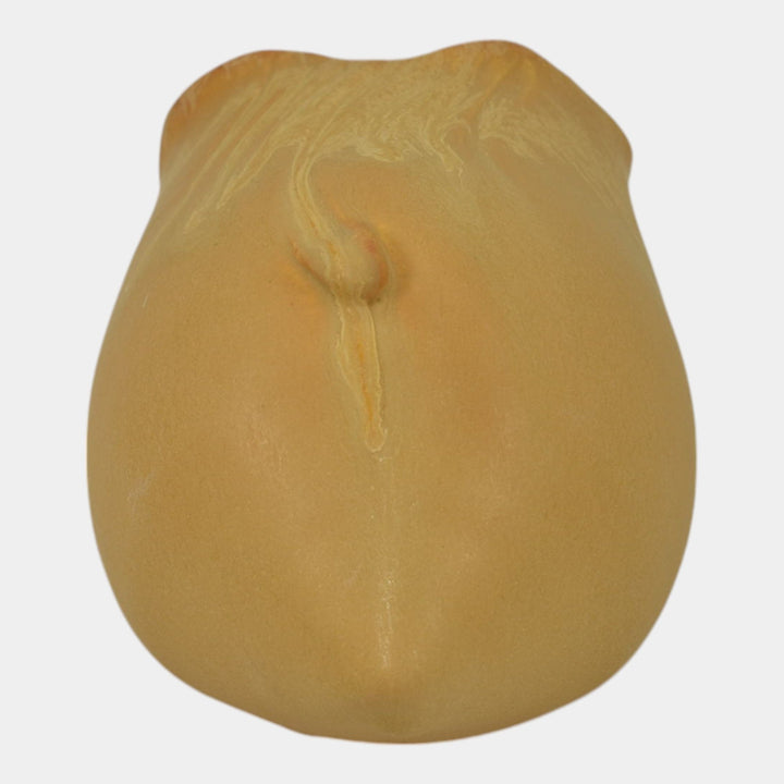 Ephraim Faience 2005 Hand Made Pottery Yellow Leaf Ceramic Wall Pocket 320