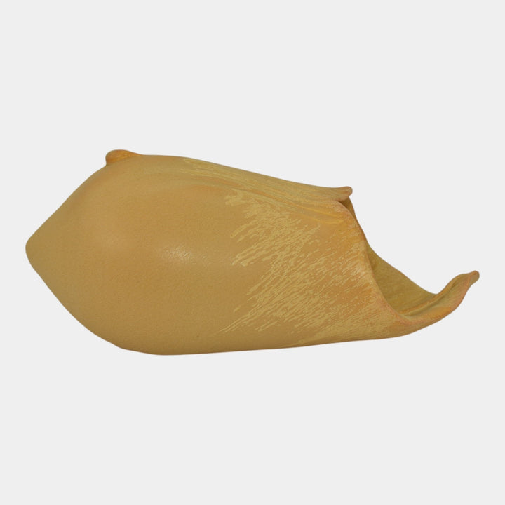 Ephraim Faience 2005 Hand Made Pottery Yellow Leaf Ceramic Wall Pocket 320