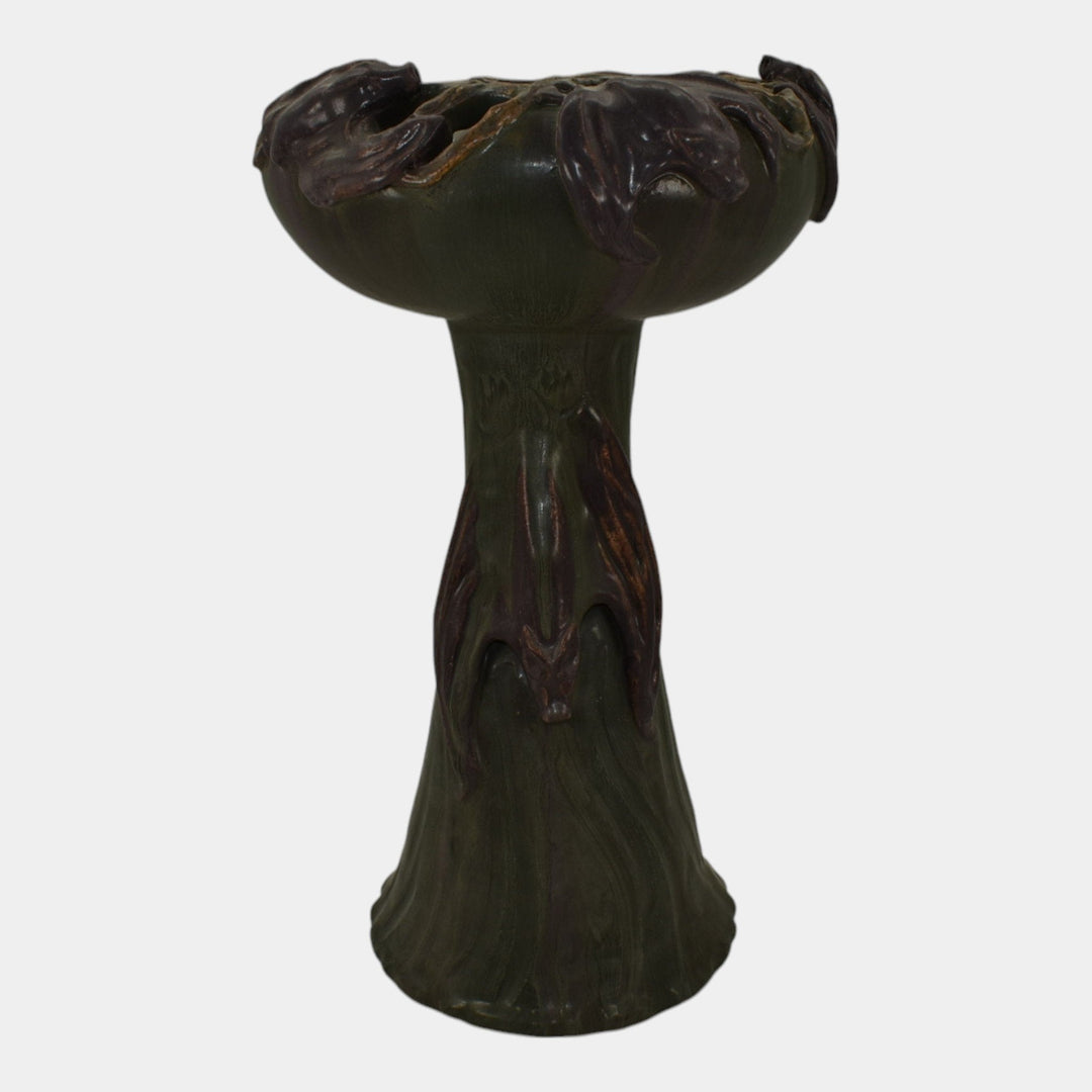 Ephraim Faience 2004 Limited Edition Pottery Green Bat Reticulated Chalice 351