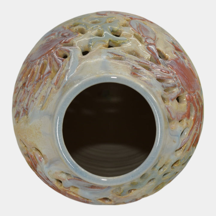 Door Studio Art Pottery Hand Thrown Beach Crystalline Ceramic Vase Kreigh