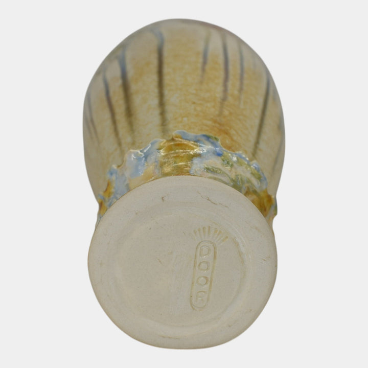 Door Studio Art Pottery Hand Thrown Beach Crystalline Ceramic Vase Kreigh