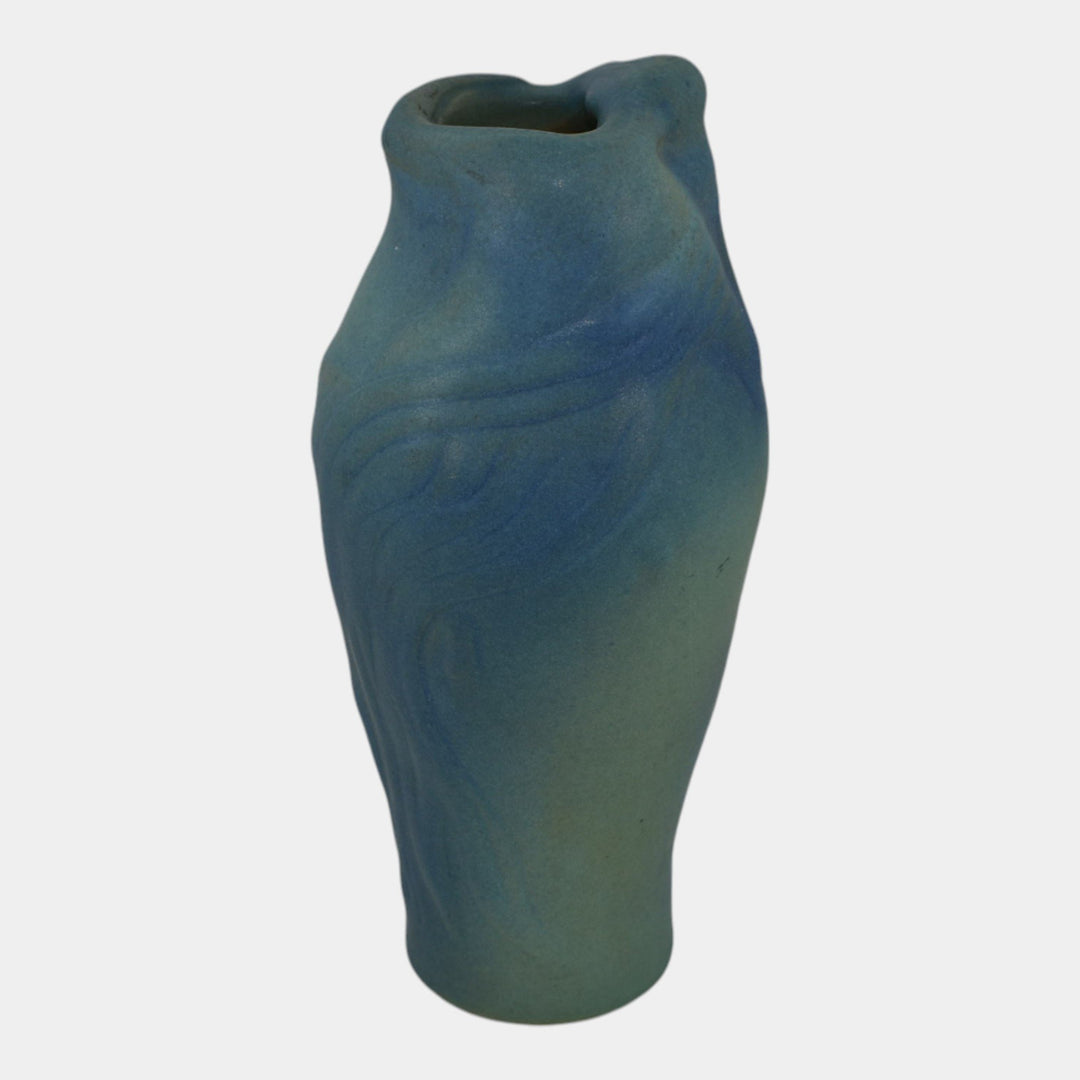 Van Briggle 1920s Vintage Art Pottery Blue Lorelei Ceramic Vase