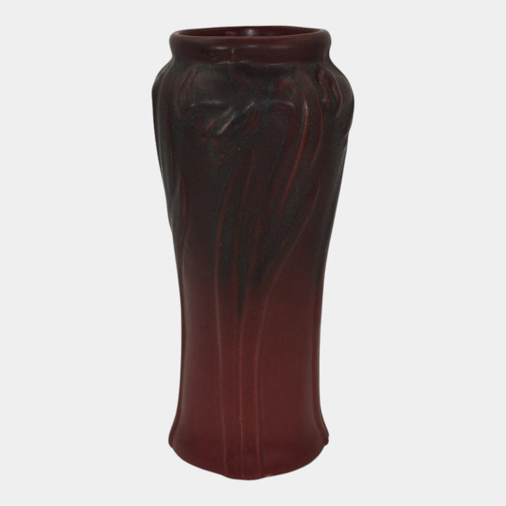 Van Briggle Late Teens Vintage Art Pottery Mulberry Red Daffodil Vase 738